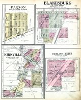Farson, Blakesburg, Kirkville, Highland Center, Wapello County 1908